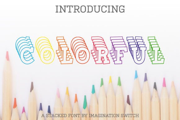 Colorful: Elevating Design with Dimensional Stacked Typography
